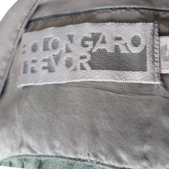 Bolongaro Trevor 100% Silk Sheer Sage Green Lolita Dress size Small - Picture 6 of 10